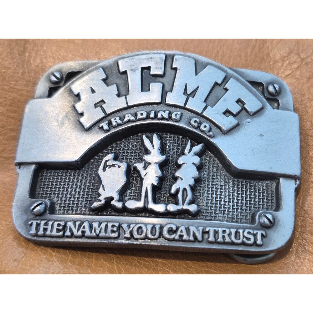 1993 ACME Trading Co Looney Tunes Belt Buckle Warner Bros USA Made